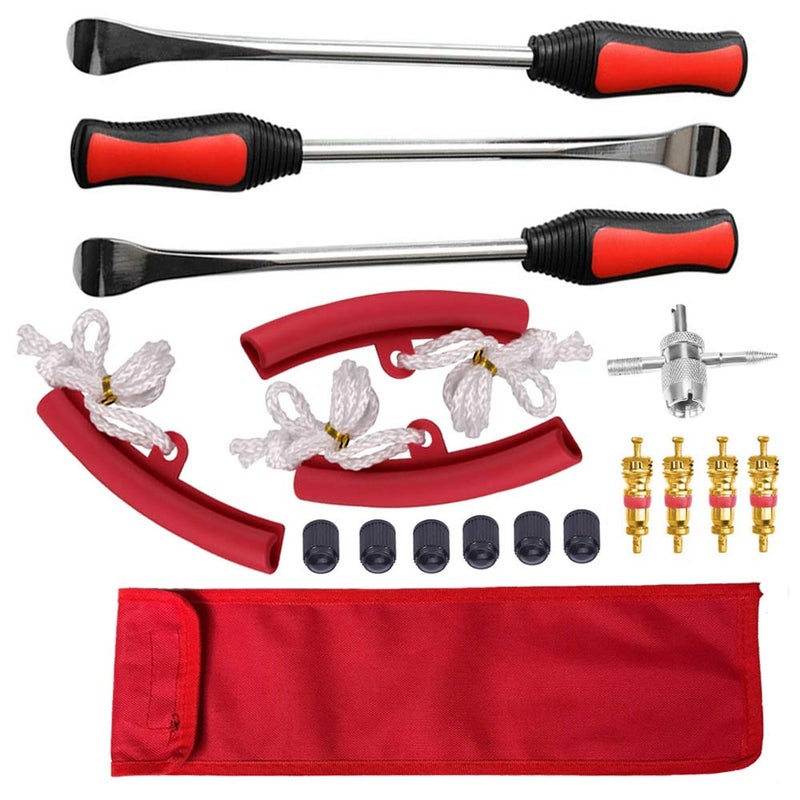SOOGE Tire Lever Tool Spoon and Wheel Rim Protectors Tool Kit for Motorcycle Dirt Bike Lawn Mower Tire Changing Tools Kit Dirt Bike Touring Set - Image 1